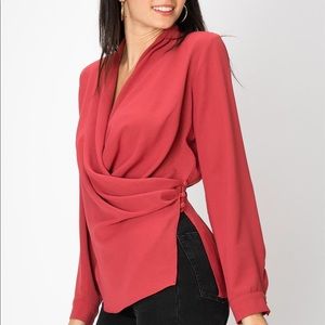 🌺🌼Favlux Long Sleeve Wrap Style Blouse🌺🌼